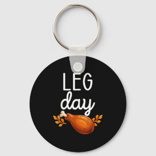 Funny Thanksgiving Leg Day Family Matching Turkey Keychain