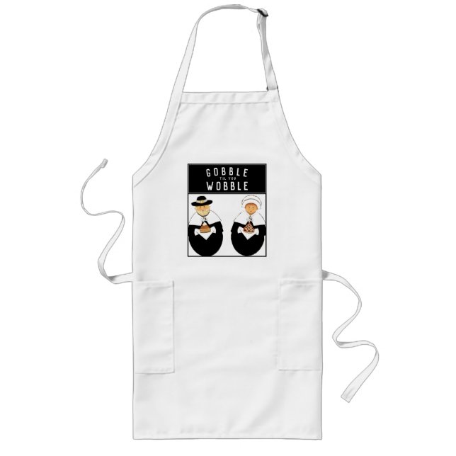 Funny Thanksgiving Long Apron (Front)