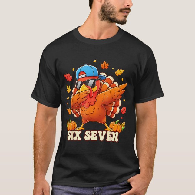 Funny Thanksgiving Outfit Kids Toddler Boys Dab Tu T-Shirt (Front)