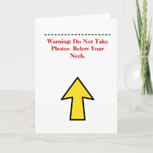 Funny Thanksgiving Photo Warning Greeting Card