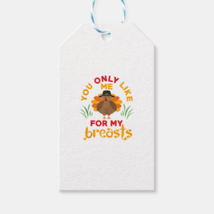 Funny Thanksgiving Pilgrim Turkey  Gift Tags