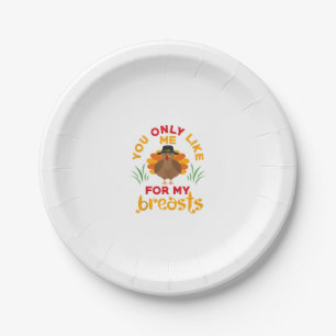 Funny Thanksgiving Pilgrim Turkey  Paper Plate