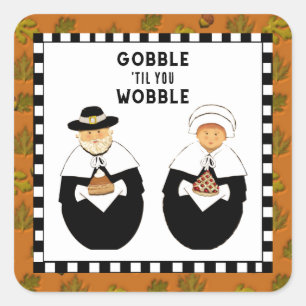 Funny Thanksgiving Square Sticker
