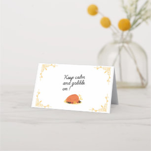 Funny thanksgiving table dinner place card 