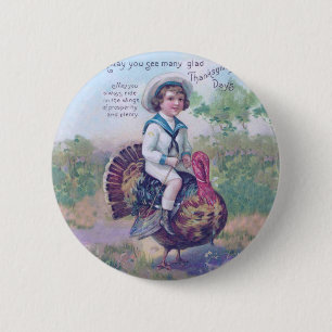 Funny Thanksgiving Turkey 2 Inch Round Button