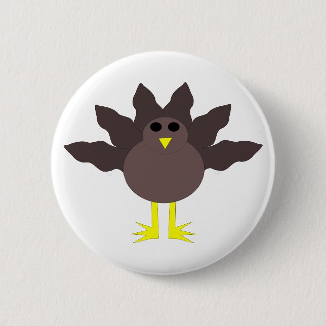 Funny Thanksgiving Turkey Button (Front)