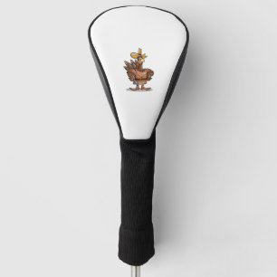 Funny Thanksgiving Turkey Cowboy Gift Lover Golf Head Cover