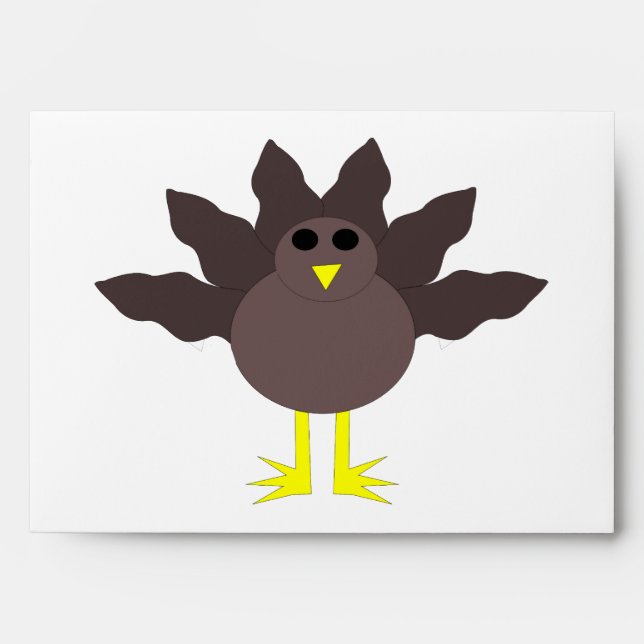 Funny Thanksgiving Turkey Customizable Envelopes (Front)