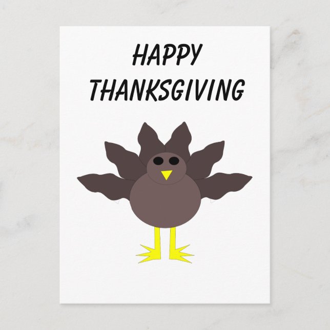 Funny Thanksgiving Turkey Customizable Postcard (Front)