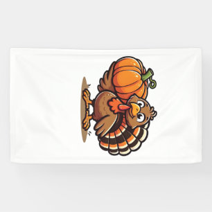 Funny Thanksgiving Turkey Design Family Holiday M Banner