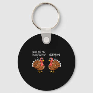 Funny Thanksgiving Turkey Design - What Are You Th Keychain