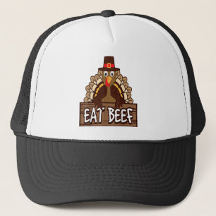 Funny Thanksgiving Turkey Gift Guess What Turkey B Trucker Hat