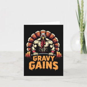 Funny Thanksgiving Turkey Gravy Gains Motivation G Card