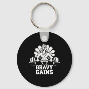 Funny Thanksgiving Turkey Gravy Gains Motivation G Keychain