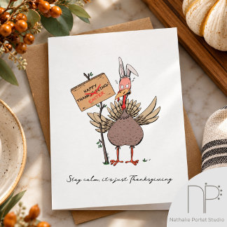 Funny Thanksgiving Turkey Holiday Card