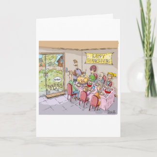 FUNNY THANKSGIVING - TURKEY KIDS HOLIDAY CARD