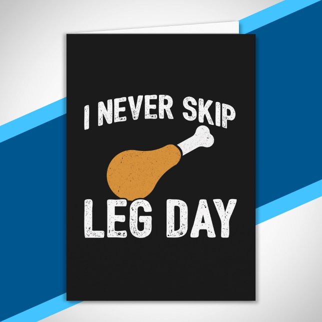 Funny Thanksgiving Turkey Leg Day Quote Drumstick Card (Creator Uploaded)