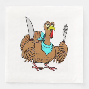 Funny Thanksgiving Turkey Napkin