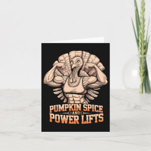 Funny Thanksgiving Turkey Powerlifting Gym Workout Card
