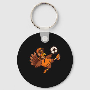 Funny Thanksgiving Turkey Soccer For Kids Youth An Keychain