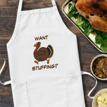 Funny Thanksgiving Turkey Stuffing Adult Apron