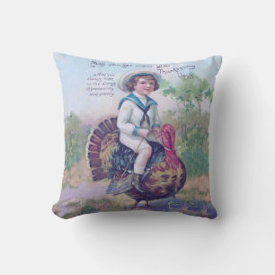 Funny Thanksgiving Turkey Throw Pillow