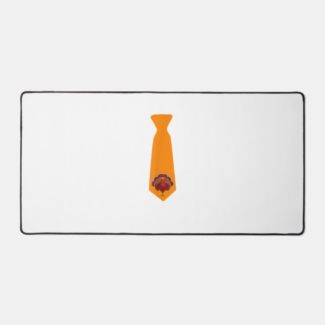 Funny Thanksgiving Turkey Tie Graphic  Desk Mat (Front)