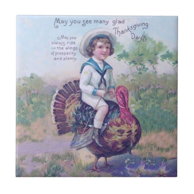 Funny Thanksgiving Turkey Tile (Front)