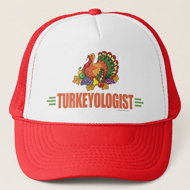 Funny Thanksgiving Turkey Trucker Hat (Front)