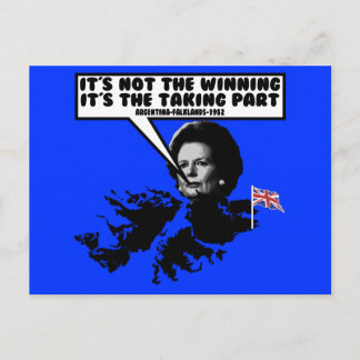 Funny Thatcher Falklands Postcard