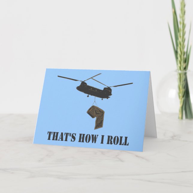 Funny that's how i roll card (Front)