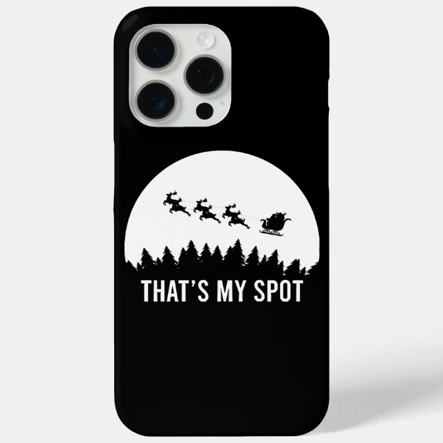 Funny That's My Spot Xmas Session Santa on Sleigh  Case-Mate iPhone Case (Back)