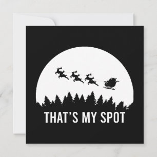 Funny That's My Spot Xmas Session Santa on Sleigh  Invitation