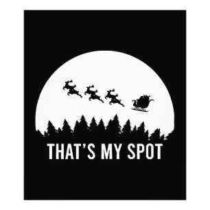 Funny That's My Spot Xmas Session Santa on Sleigh  Photo Print