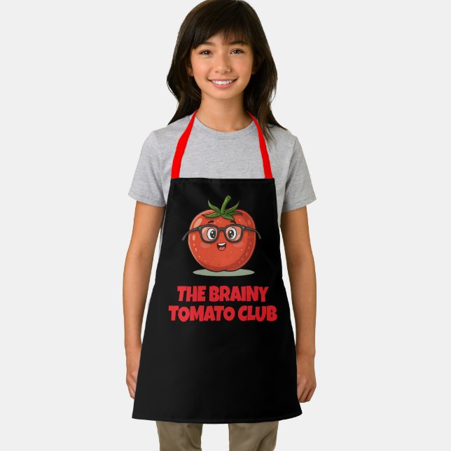 Funny The Brainy Tomato Club Apron (Insitu)
