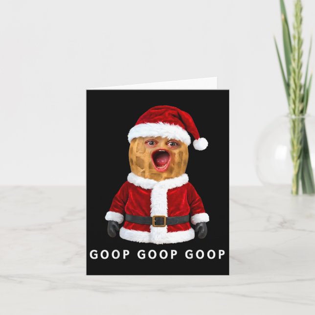 Funny The Burnt Peanut Goop Bungulator Christmas  Card (Front)