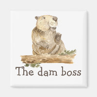 Funny The Dam Boss Beaver Gift