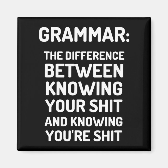 Funny The Difference Between Your And Youre Magnet (Front)