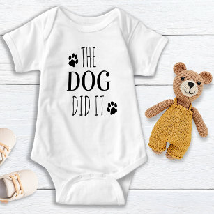 Funny The Dog Did It Baby Bodysuit