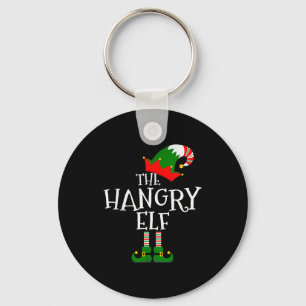 Funny The Hangry Elf Matching Family Group Gift Ch Keychain