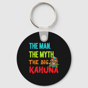 Funny The Man The Myth The Big Kahuna Men's Tiki F Keychain