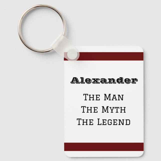Funny The Man The Myth The Legend Quote Keychain (Front)