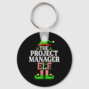 Funny The Project Manager Elf Christmas Family Mat Keychain