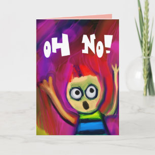 FUNNY 'the scream' CARTE D'ANNIVERSAIRE
