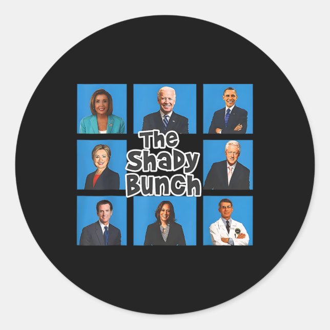Funny The Shady Bunch 2024  Classic Round Sticker (Front)