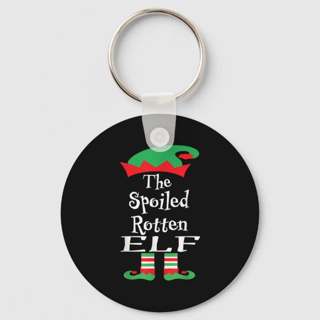 Funny The Siled Rotten Elf Shirt Christmas Matchin Keychain (Front)