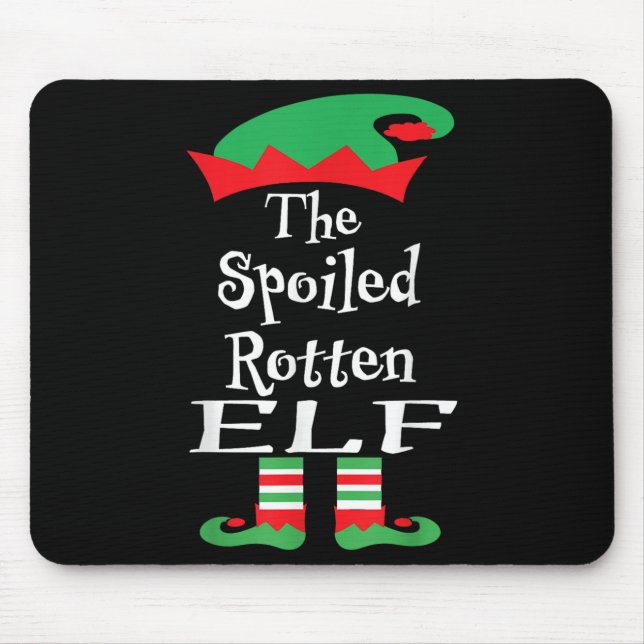 Funny The Siled Rotten Elf Shirt Christmas Matchin Mouse Pad (Front)