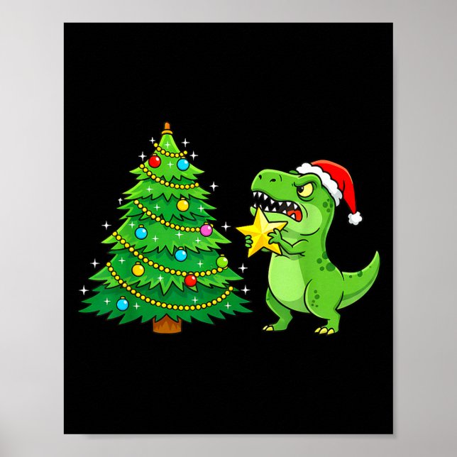 Funny The Struggle Is Real T-rex Decorating Christ Poster (Front)