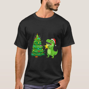 Funny The Struggle Is Real T-rex Decorating Christ T-Shirt