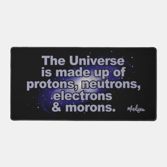 Funny "The Universe" custom name Desk Mat (Front)